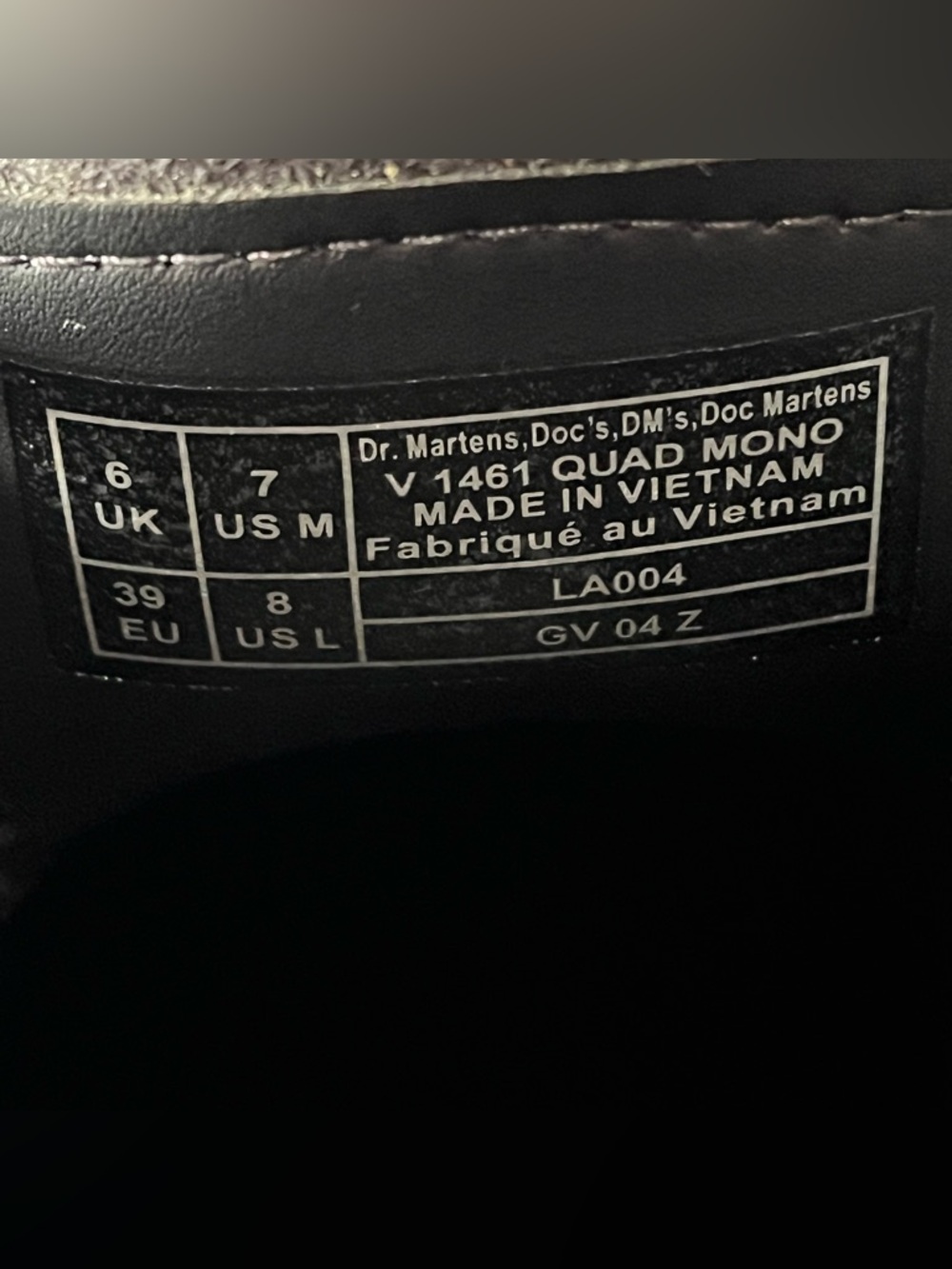 NWT Dr. Martens 1461 Vegan Mono Felix Platform Black Shoes Size 8 - Picture 8 of 12